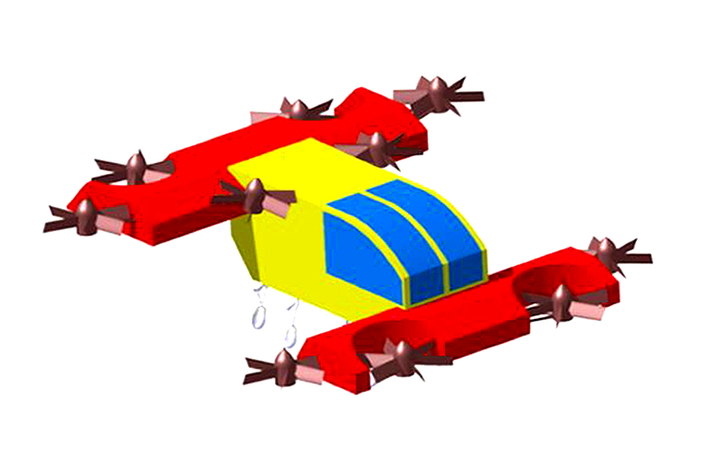 Mini-Bee TR4 hybrid-electric VTOL passenger concept design aircraft Mini-Bee TR4 hybrid-electric VTOL passenger concept design aircraft